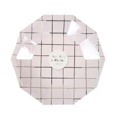 Meri Meri - Gümüş Kareli Tabak - S