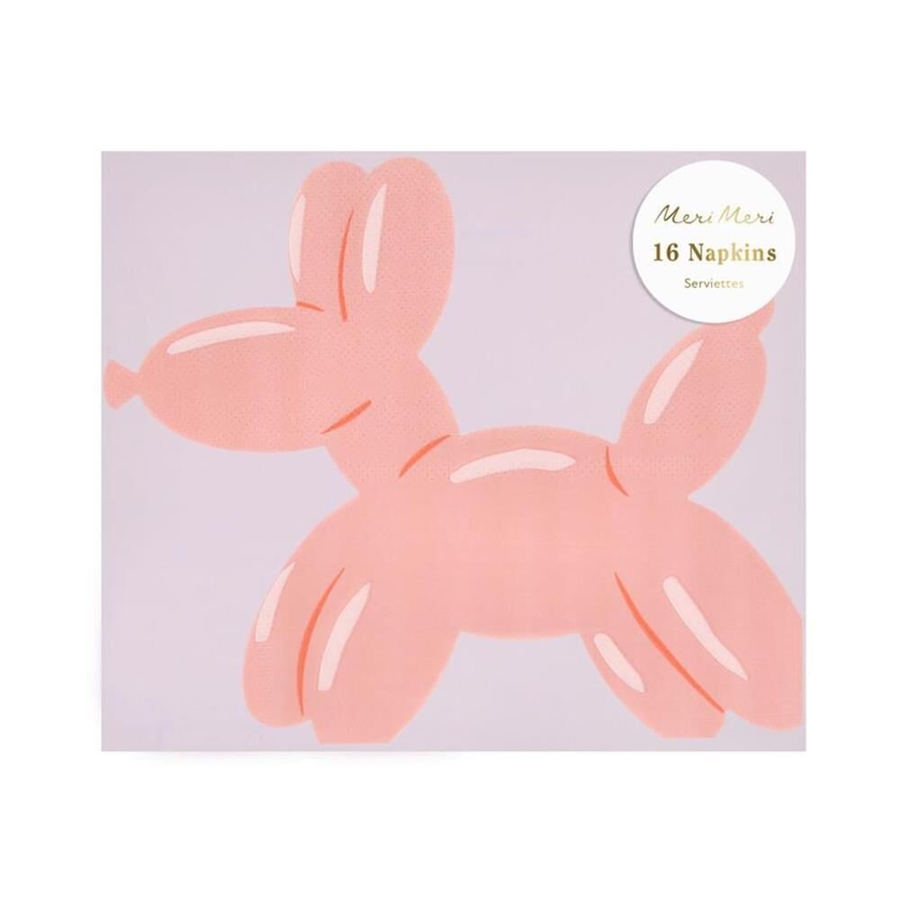 Meri Meri - Balon Köpek Desenli Peçete - 16 Adet