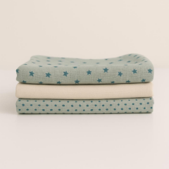 Mama Yoyo Üçlü Müslin Set, Mint Yıldız