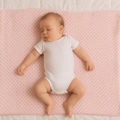 Mama Yoyo Üçlü Müslin Set, Pudra Kalp