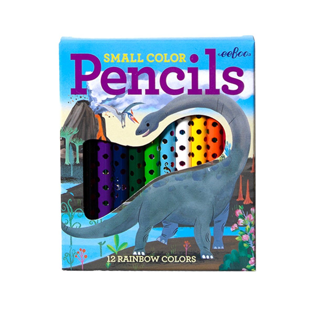 Eeboo 12'li Mini Kuru Boya Kalemi - Diplodocus