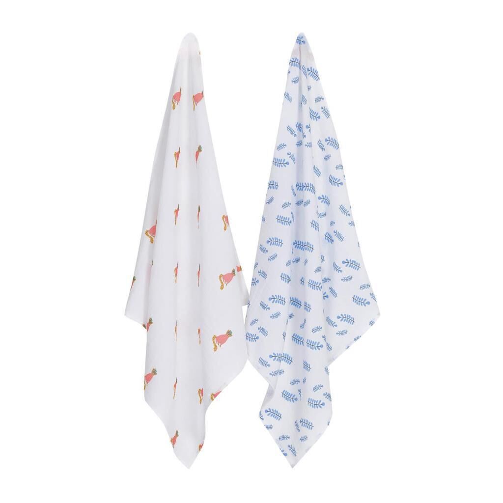 Jera Mini İkili Müslin Örtü, Leopar&Yaprak (60x60 cm)