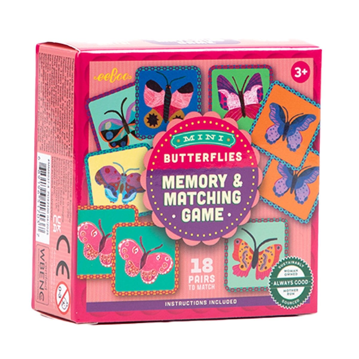 Eeboo Mini Hafıza Oyunu - Butterflies