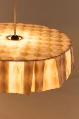 Vibes Aydınlatma Şapkası, 50cm çap, Mustard Lilac Harlequin