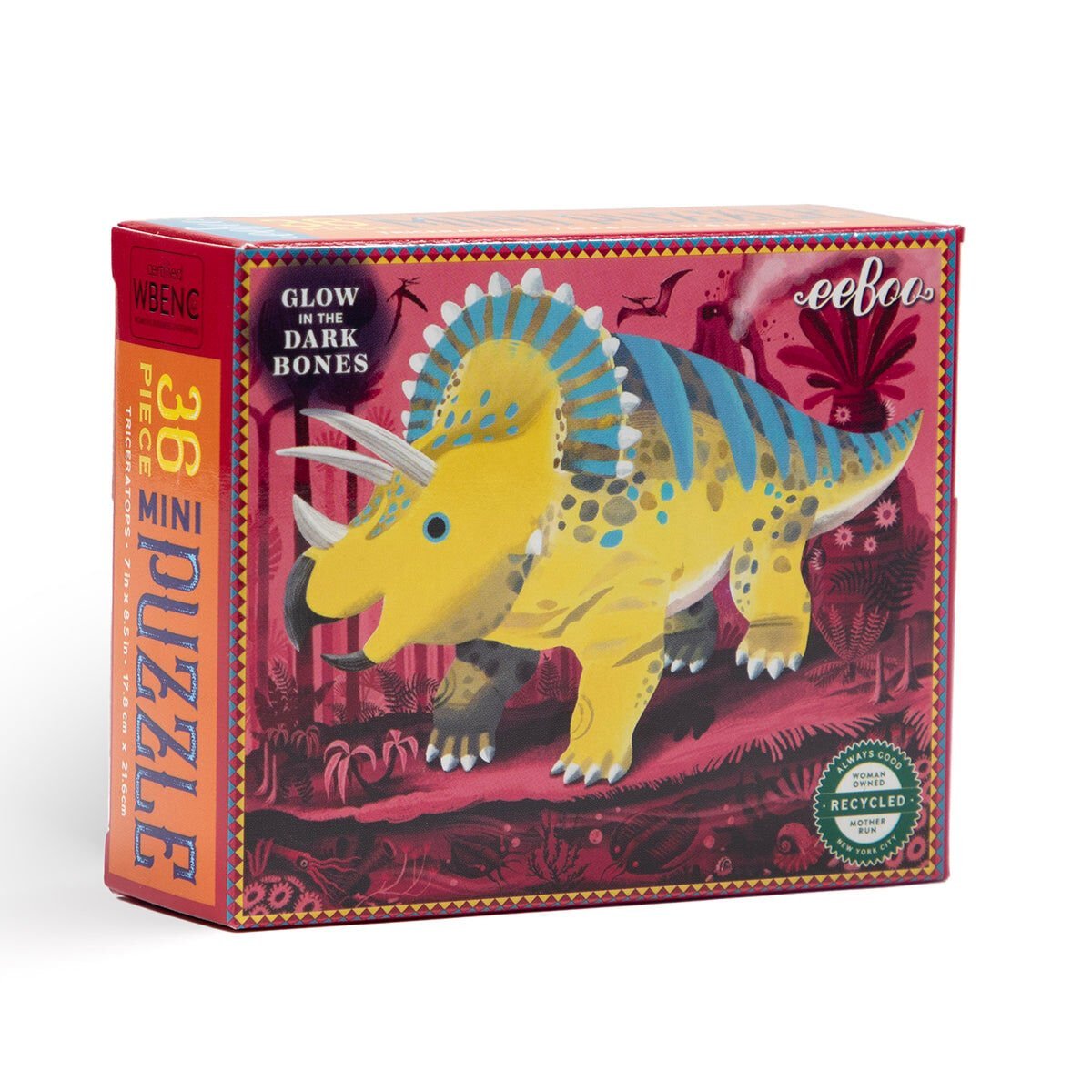 Eeboo Mini Yapboz 36 Parça - Triceratops