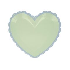 Meri Meri - Pastel Renk Kalp Tabaklar (8'Li)