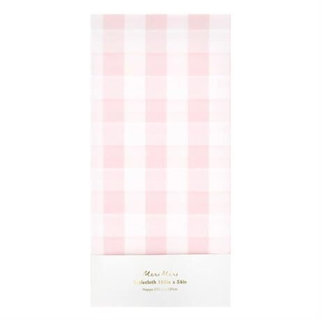 Meri Meri - Pembe Pötikare Kağıt Masa Örtüsü