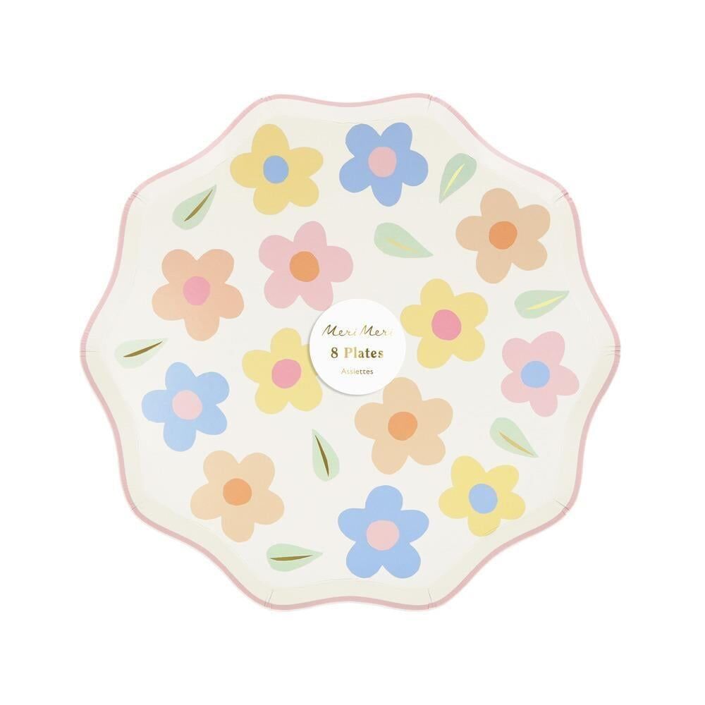 Meri Meri - Çiçekli Tabaklar (M) (8'Li)
