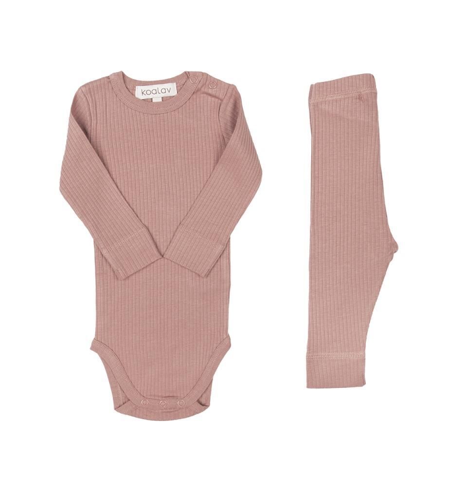 Koalav Body & Pantolon Set, Rose (3-6 Ay)