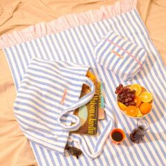 Jera Mini Makyaj Çantası, Mavi & Sarı