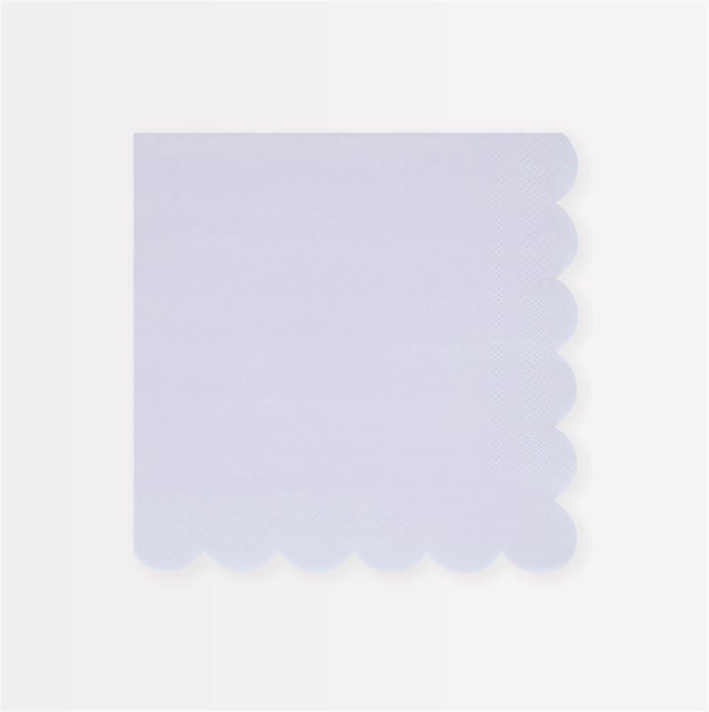 Meri Meri - Periwinkle Large Napkins - Menekşe Rengi Peçeteler (L) (X16)