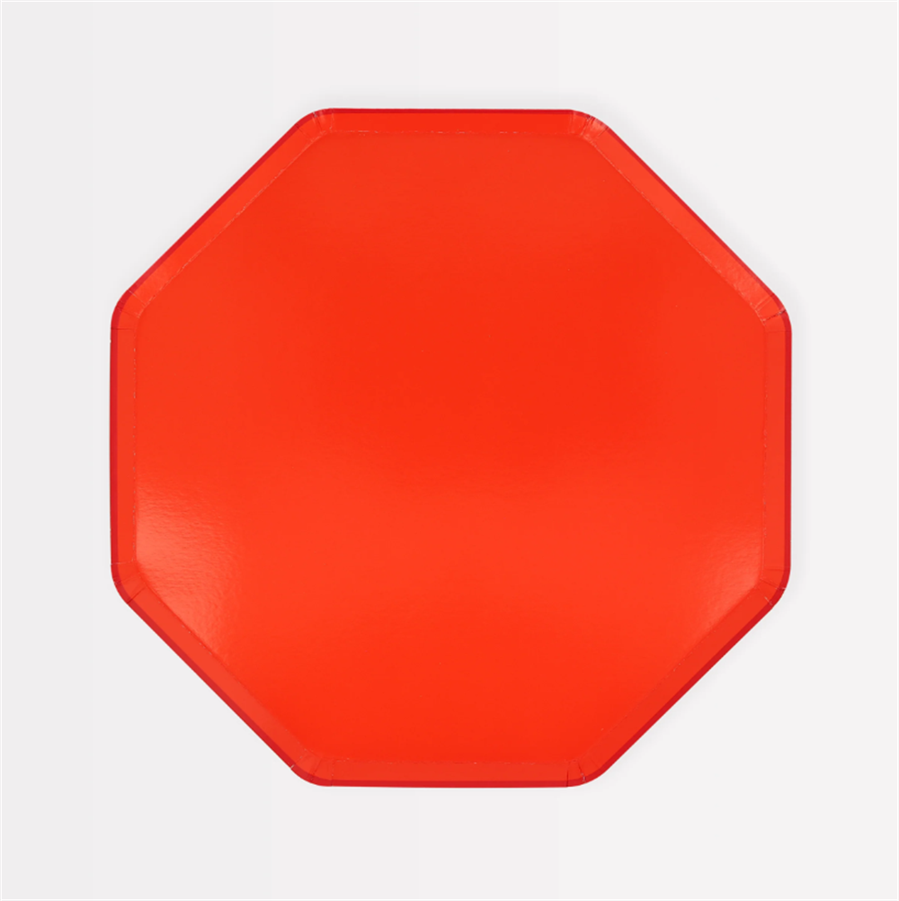 Meri Meri - Tomato Red Side Plates - Domates Kırmızısı Tabaklar (M) (X8)