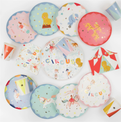 Meri Meri - Circus Dinner Plates - Sirk Tabaklar (L) (X8)