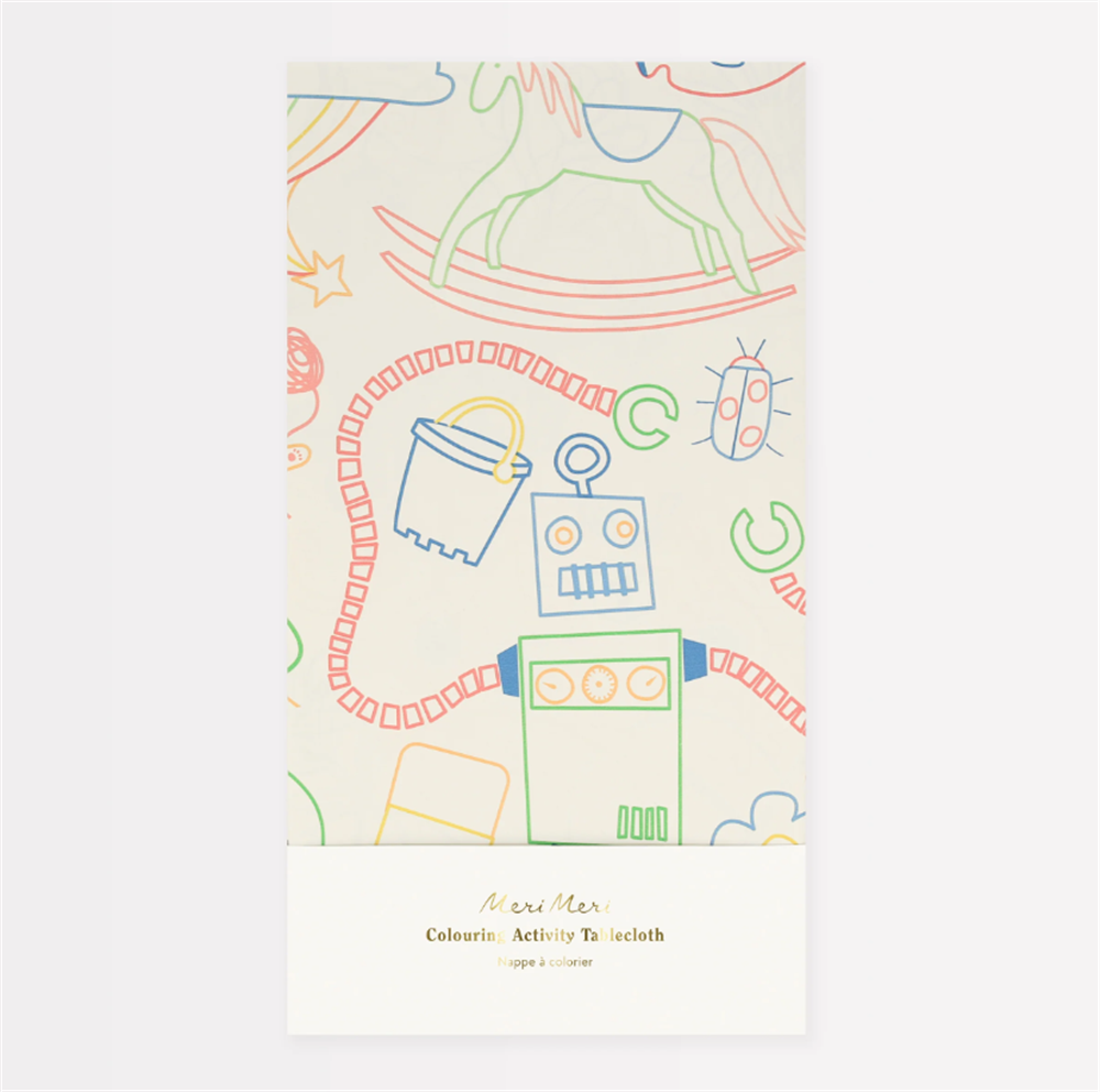 Meri Meri - Colour İn Tablecloth - Boyama Etkinliği Kağıt Masa Örtüsü