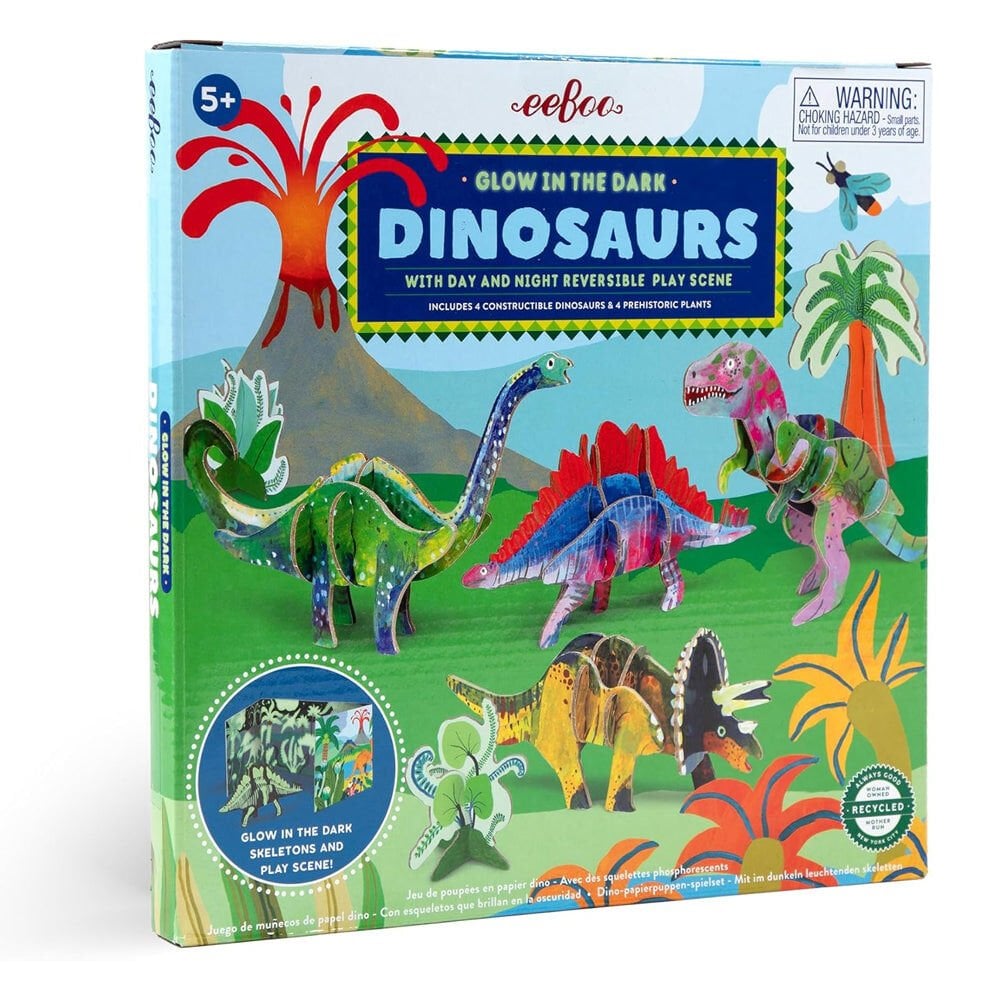 Eeboo Dino 3D Glow in the Dark Building Set