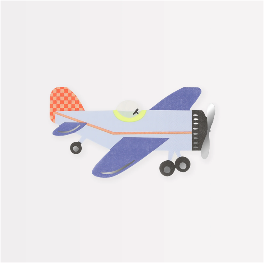 Meri Meri - Plane Napkins - Uçak Peçeteler (X16)
