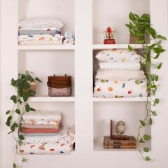 Jera Mini Tek KişiliK Nevresim Seti, Gurme Tilki & Kareli