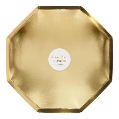 Meri Meri - Gold Plates - Altın Tabaklar - L - 8'Li