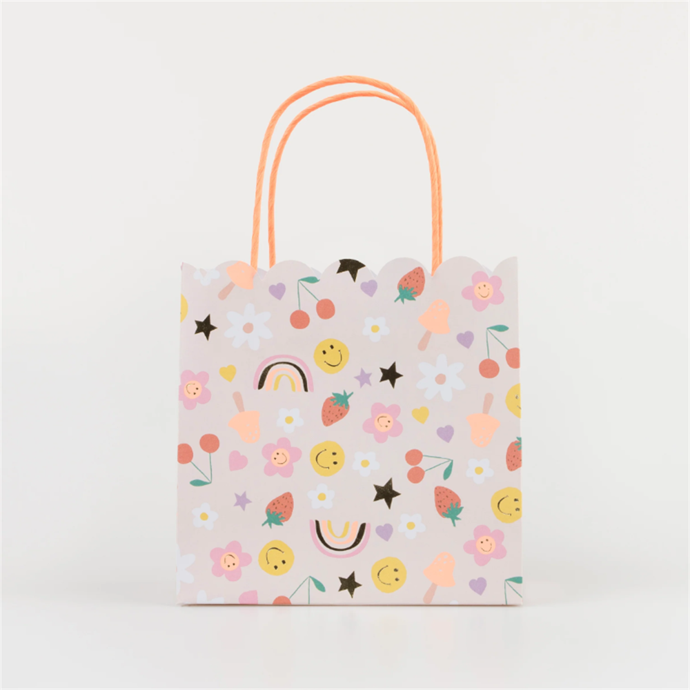 Meri Meri - Happy Face Icons Party Bags - Mutlu Yüz Semboller Parti Çantaları (X8)