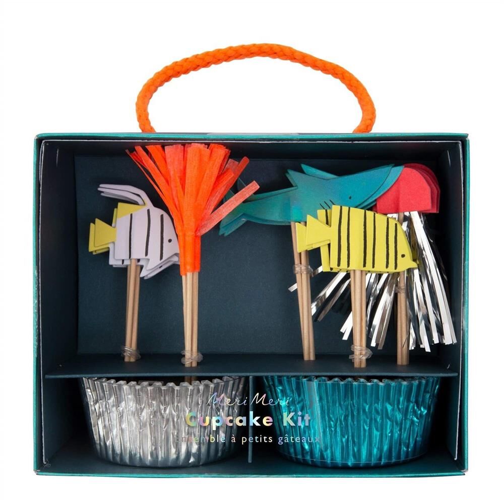Meri Meri - Under The Sea Cupcake Kit - Su Altı Dünyası Cupcake Kit - 24'Lü