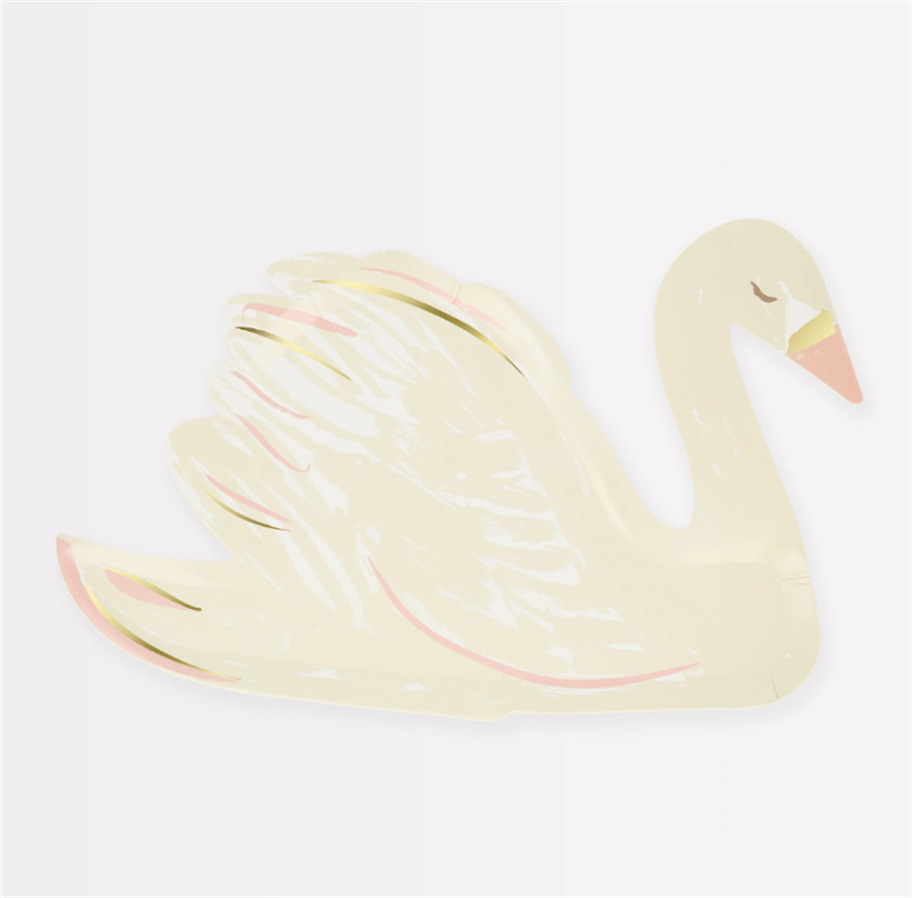 Meri Meri - Swan Shaped Plates - Kuğu Tabaklar (X8)
