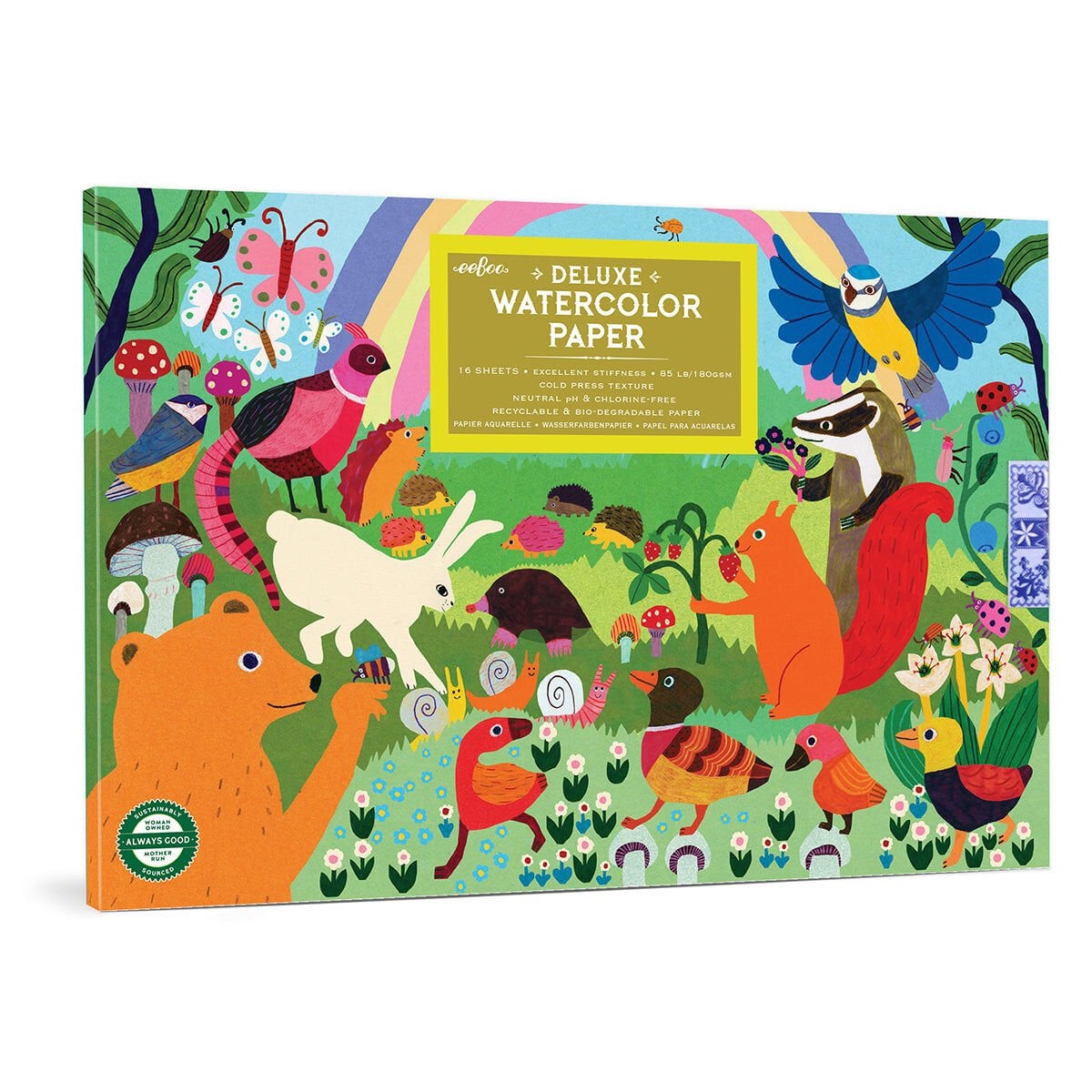 Eeboo Suluboya Defteri - Woodland Rainbow