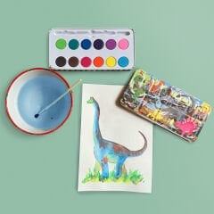 Eeboo Teneke Kutulu 12'li Suluboya - Dinosaur