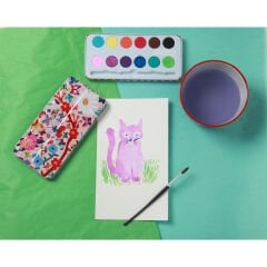 Eeboo Teneke Kutulu 12'li Suluboya - Butterflies