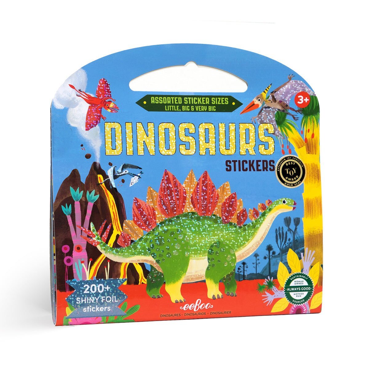 Eeboo Shiny Sticker Kitabı - Dinosaurs