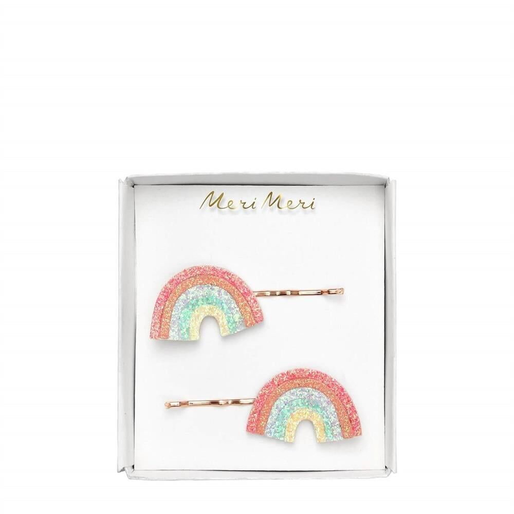 Meri Meri - Glitter Rainbow Hair Slides - Parıltılı Gökkuşağı Toka