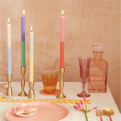 Meri Meri - Multi Block Colour Table Candles - Renkli Uzun Masa Mumları (X4)