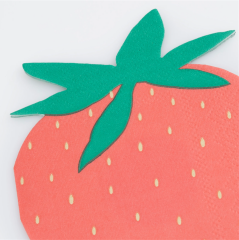 Meri Meri - Strawberry Napkins - Çilek Peçeteler (X16)
