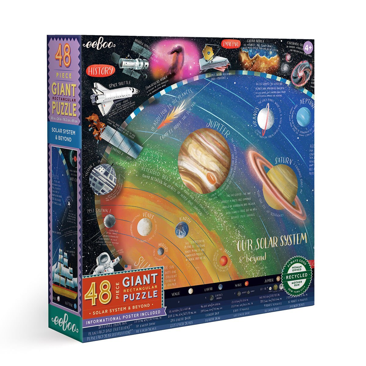 Eeboo 48 Parça Büyük Yapboz - Solar System & Beyond