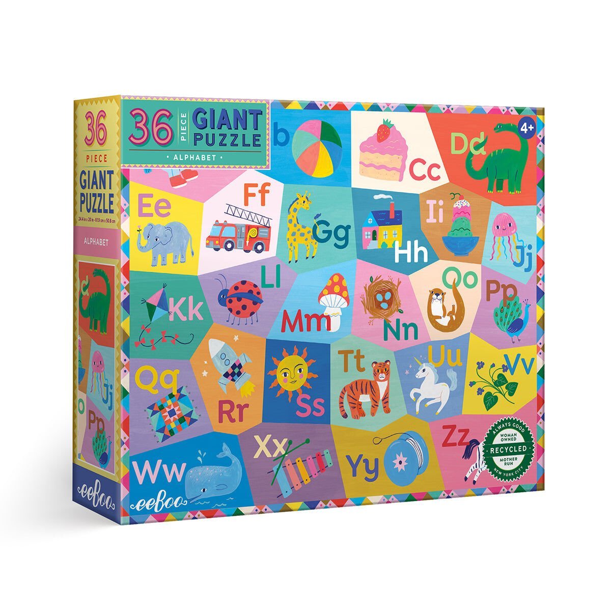 Eeboo 36 Parça Büyük Yapboz - Alphabet