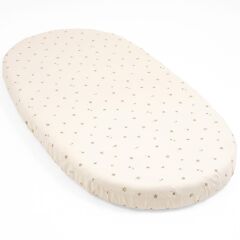 Stokke Sleepi V3 Lastikli Çarşaf, Flower Ecru (0-5 Yaş)