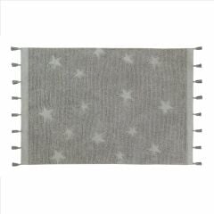 Hippy Stars Gri Çocuk Odası Kilimi