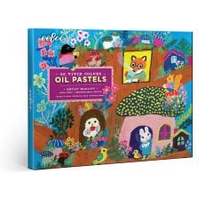 Eeboo 36'lı Yağlı Pastel Boya - Mushroom House