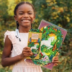 Eeboo Çift Uçlu 24 Renk Kuru Boya Kalemi - Unicorn Garden