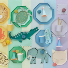 Meri Meri - Cornflower Blue Cups - Peygamber Çiçeği Mavisi Bardaklar (X8)