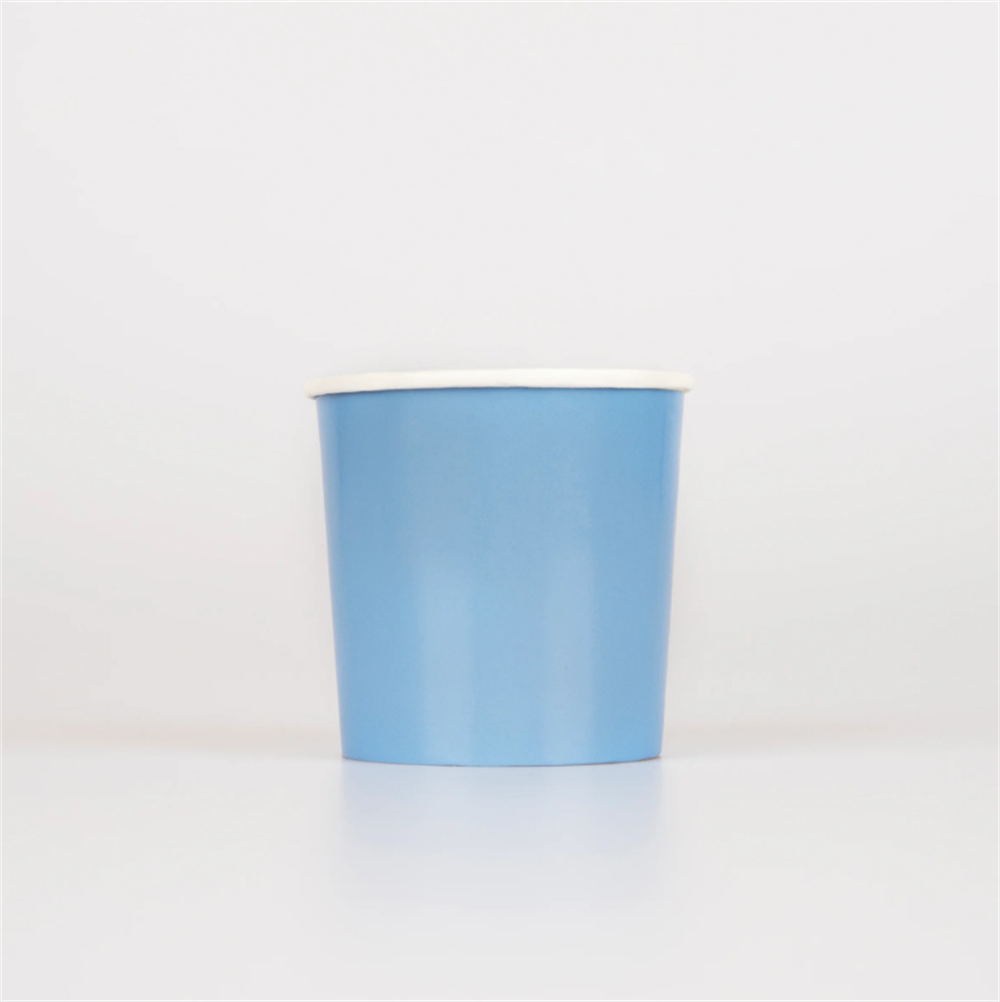Meri Meri - Cornflower Blue Cups - Peygamber Çiçeği Mavisi Bardaklar (X8)
