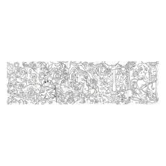 Eeboo Boyama Posteri ve 16 Renk Kuru Boya Seti - Magical Creatures