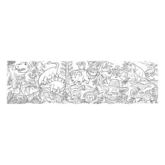 Eeboo Boyama Posteri ve 16 Renk Kuru Boya Seti - Dinosaurs