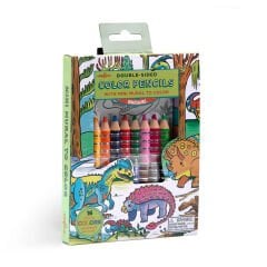 Eeboo Boyama Posteri ve 16 Renk Kuru Boya Seti - Dinosaurs