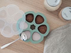 Silikon 6'lı Sıcak & Soğuk Saklama Kabı Sage Green 6 x 90ml