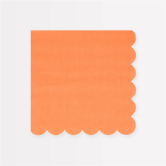 Meri Meri - Papaya Large Napkins - Papaya Rengi Peçeteler (L) (X16)