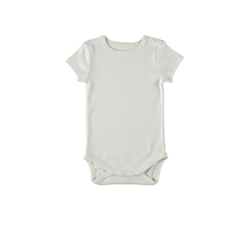 Little Yucca Simples Kısa Kollu Body, Kırık Beyaz