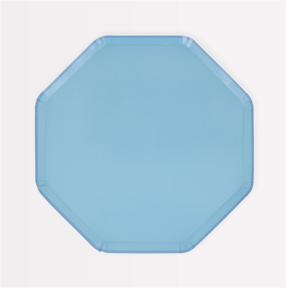 Meri Meri - Cornflower Blue Side Plates - Peygamber Çiçeği Mavisi Tabaklar (M) (X8)
