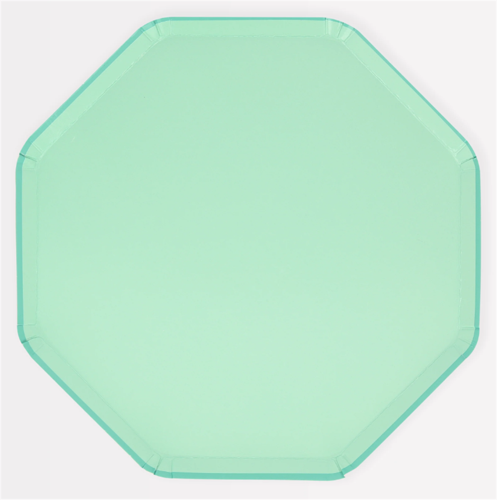 Meri Meri - Sea Foam Green Dinner Plates - Deniz Köpüğü Yeşili Tabaklar (L) (X8)