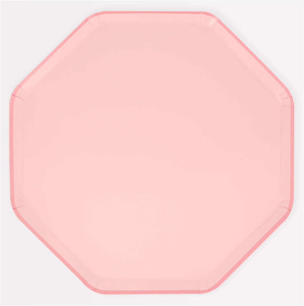 Meri Meri - Cotton Candy Pink Dinner Plates - Pamuk Şeker Pembesi Tabaklar (L) (X8)