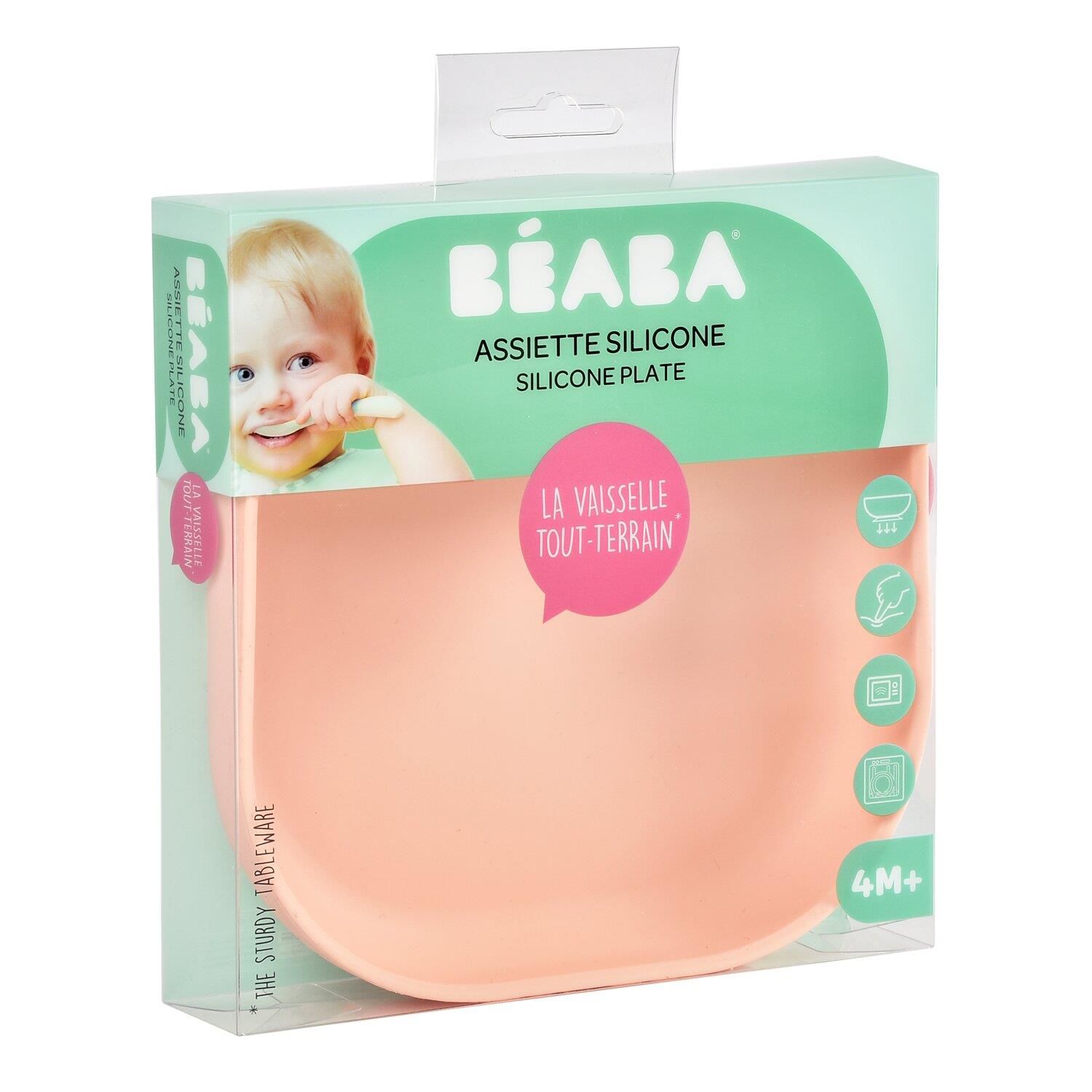 Vakumlu Silikon Tabak, Light Pink